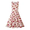 Summer Woman Printing Sleeveless Long Dress Vintage Dress Plus Size Casual A-Line Beach Print Dress