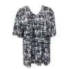 Plus Size All Over Print T-Shirt - Casual Short Sleeve Top for Spring & Summer