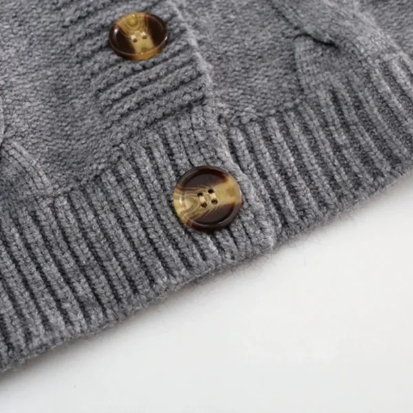 2026 V Neck Cropped Cardigan Women Long Sleeve Twist Knitted Sweater Coats Autumn Winter Keep Warm Korean Fashion Cardigan