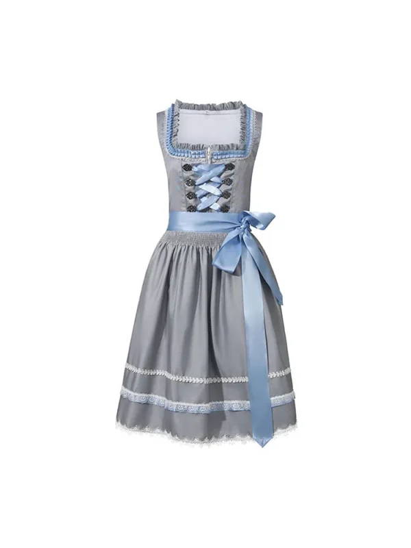Women's German Dirndl Dress Costumes 2 Pieces for Oktoberfest Carnival Traditional Costume Beer Suit Festive Suit