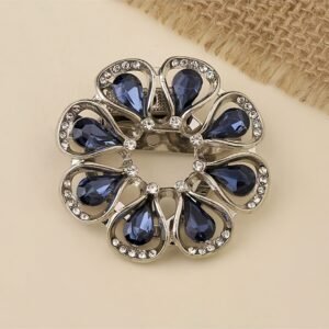 Women Multi-Functional Blue Scarf Clip Elegant Hijab Buckle Accessory