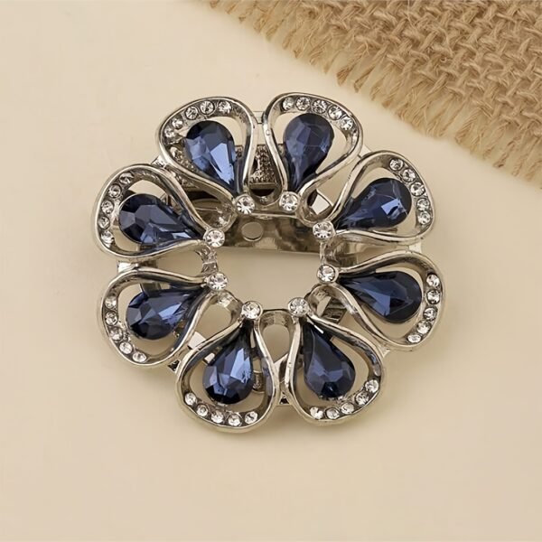 Women Multi-Functional Blue Scarf Clip Elegant Hijab Buckle Accessory
