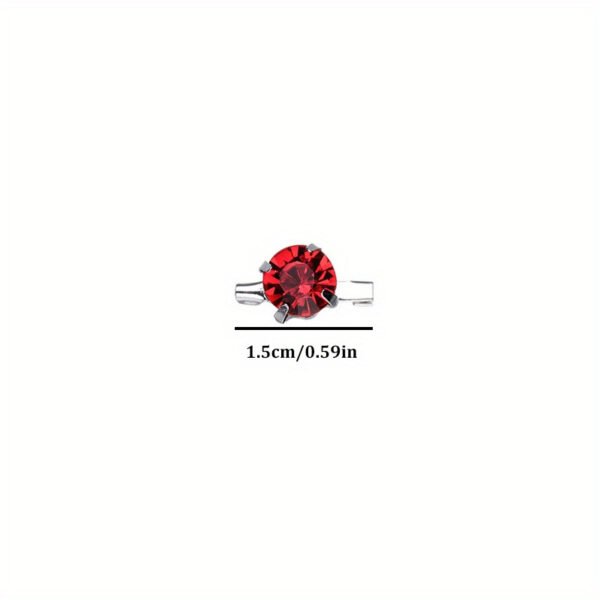 Geometric Rhinestone Mini Brooch Buckle Anti-Exposure Clothing Pin Random Color