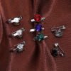 Geometric Rhinestone Mini Brooch Buckle Anti-Exposure Clothing Pin Random Color