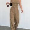 17e345dc-0c3e-49f5-9f01-62772016bccc.jpg Women's Off-Shoulder Sleeveless Striped Pantsuit Set – Khaki