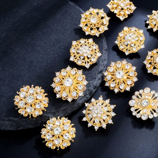 12PCS Fashion Elegant Brooch Set Bridal Wedding Bouquet Decorative Accessories