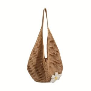 3e584017-d270-442e-a996-5bc5cd9a00b8.jpg Coastal Crochet Beach Tote Soft Knit Summer Carry Bag