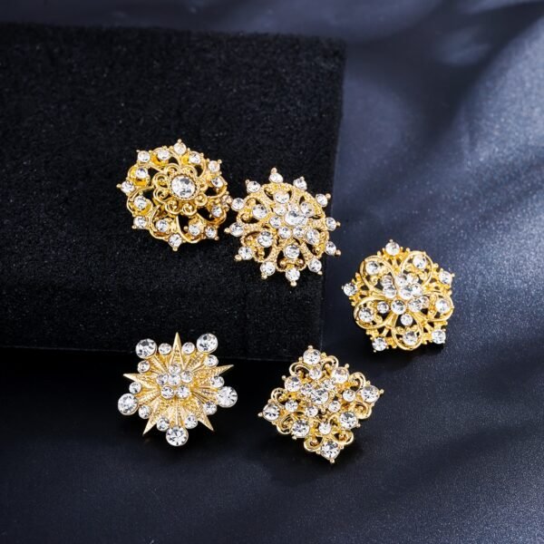 12PCS Fashion Elegant Brooch Set Bridal Wedding Bouquet Decorative Accessories