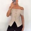 41e1ae81-1742-4f3d-86ea-1dcfa30e7ba7.jpg Off-Shoulder Blouse with Metallic Button Detail