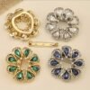 Women Multi-Functional Blue Scarf Clip Elegant Hijab Buckle Accessory