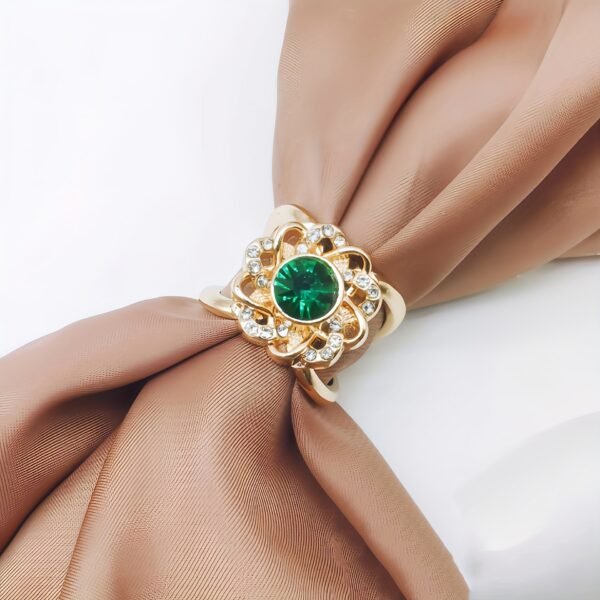 52088e8d-8026-41c8-941b-d21dee9f2cd6.jpg Dark Green Rhinestone Bow Multi-Functional Scarf Buckle Elegant Hijab Shawl Fastener