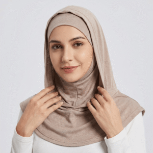 Elegant Double-Layer Hooded Headscarf Comfortable Ramadan & Eid Muslimah Hijab