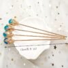 Ancient Style Golden Daisy Hairpin Elegant Straight Stick Hair Accessory for Women