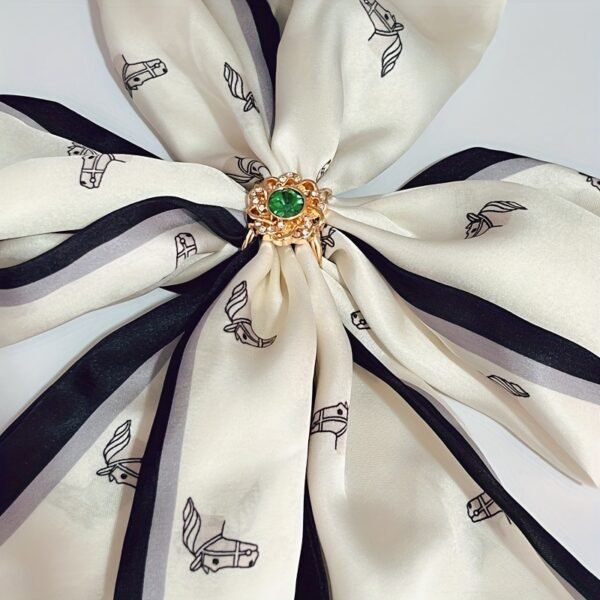 6f9b60f5-74f8-4a9a-afec-819a1fab2b4d.jpg Dark Green Rhinestone Bow Multi-Functional Scarf Buckle Elegant Hijab Shawl Fastener