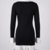 7a4fb0fc-f517-4f95-8f69-38160d9af5f1.jpg Women's Elegant Color-Block Lapel Sweater Mini Dress
