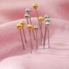 Golden & Silver Long Hijab Pins Middle Eastern Ramadan Scarf Fixation Needles
