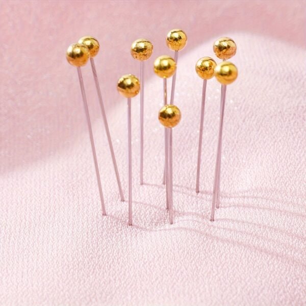 Golden & Silver Long Hijab Pins Middle Eastern Ramadan Scarf Fixation Needles