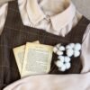 Women's Long Sleeve Shirt & Plaid Vest Dress Two-Piece Set