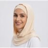bcc7a816b81c4bde89a7224323b906ae-goods.jpeg Elegant Double-Layer Hooded Headscarf Comfortable Ramadan & Eid Muslimah Hijab