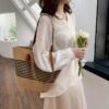 Summer Maxi Straw Tote Oversized Striped Beach & City Carry Bag