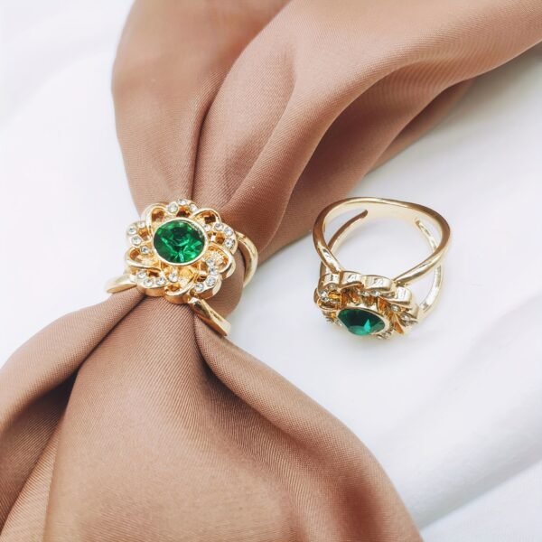 c960bb51-d82e-41e5-85c5-06d5b94cdbf8.jpg Dark Green Rhinestone Bow Multi-Functional Scarf Buckle Elegant Hijab Shawl Fastener
