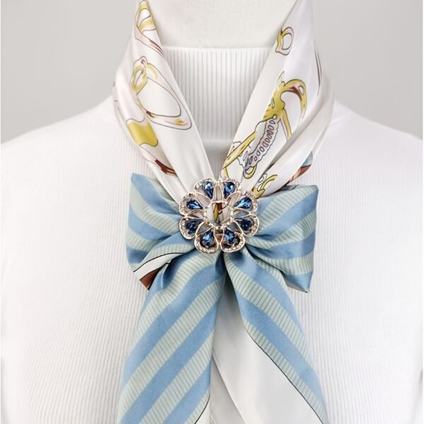 Women Multi-Functional Blue Scarf Clip Elegant Hijab Buckle Accessory