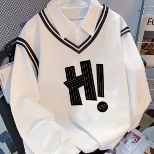 f1ec7a6f-977d-40f3-b5d6-6e6191eb3eee.jpg American Retro College Style Color-Block Fake Two-Piece Polo Collar Long Sleeve Top for Women
