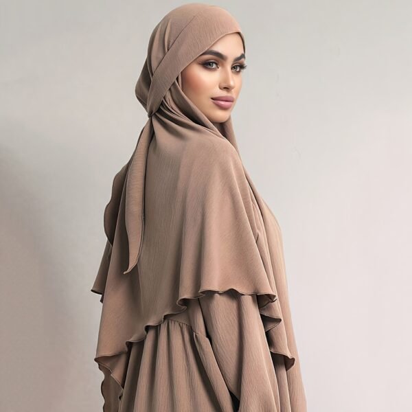 f33b7324-79c5-443e-a312-0a896648b795.jpg Long Muslimah Prayer Hijab with Tie Ready-to-Wear Headscarf for Abaya