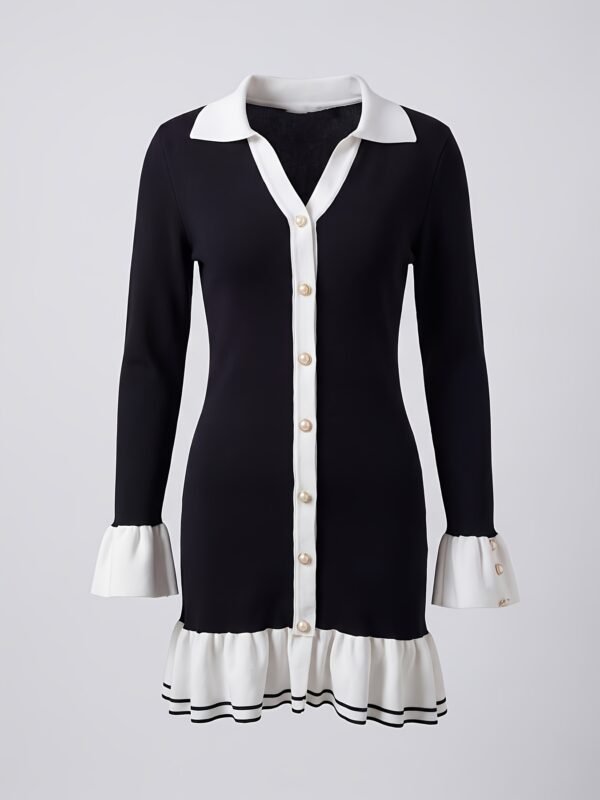 f9cd5f81-1f8b-4600-b541-d16dda5588d7.jpg Women's Elegant Color-Block Lapel Sweater Mini Dress